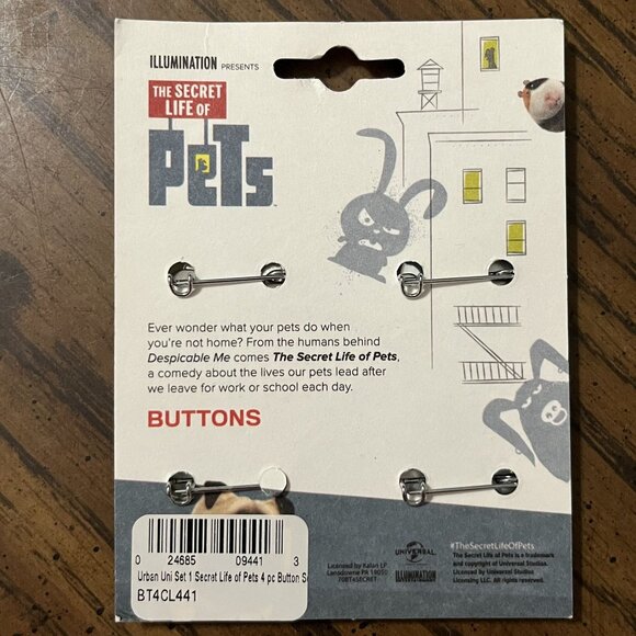 The Secret Life Of Pets Button. Lot Of 5 Collections. 20 Pins Total. Universal - Picture 7 of 7